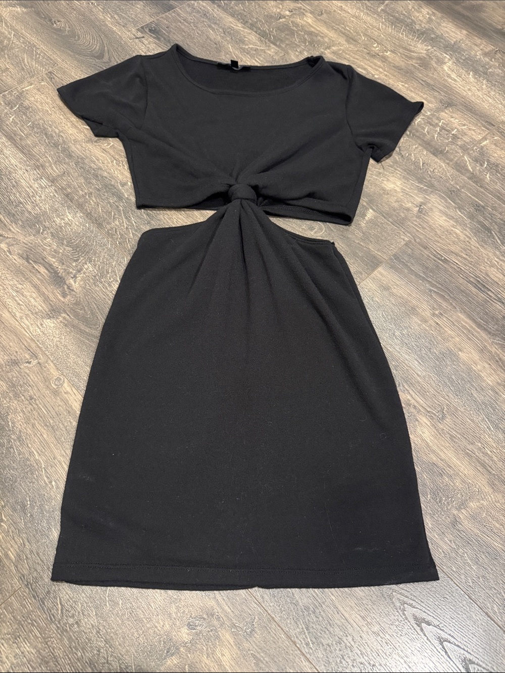 Lulu's Black Knit Crewneck dress